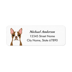 Boston Terrier Return Address Labels