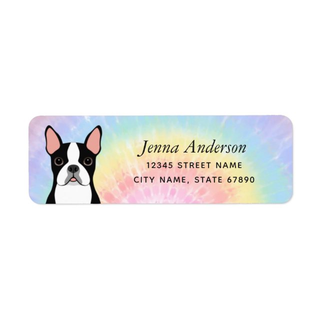 Boston Terrier Return Address Labels (Front)