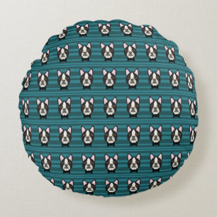 Boston Terrier Round Pillow