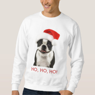 Boston Terrier Santa HO, HO, HO Sweatshirt