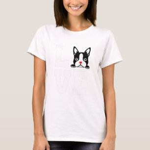 Boston Terrier Shirt I Love My Bostie Tee Gift for