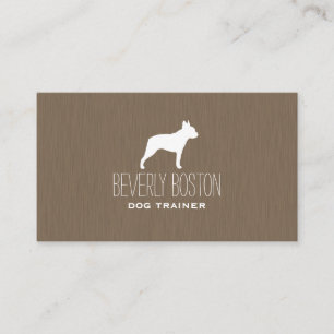 Boston Terrier Silhouette Business Card