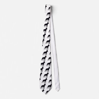 Boston Terrier Silhouette Tie