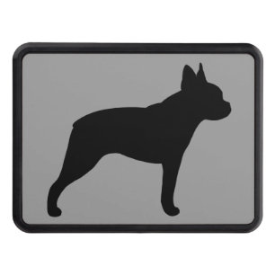 Boston Terrier Silhouette Trailer Hitch Cover