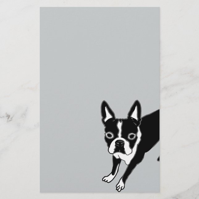 Boston Terrier Stationery (Front)