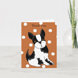 Boston Terrier Thank You Card