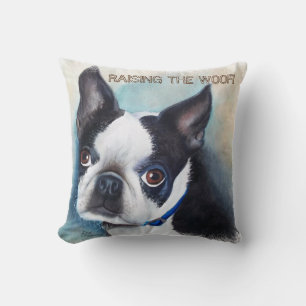 BOSTON TERRIER THROW PILLOW