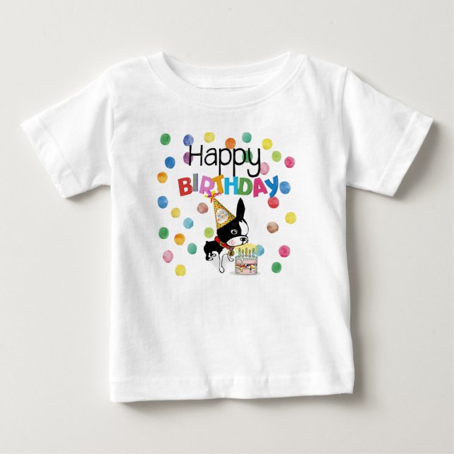 boston terrier toddler shirt (Front)