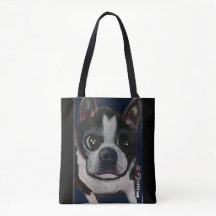 Boston Terrier Tote Bag (Customizable)
