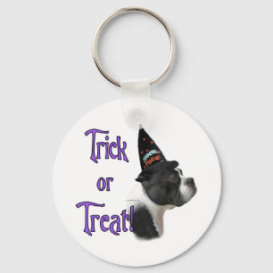 Boston Terrier Trick Keychain