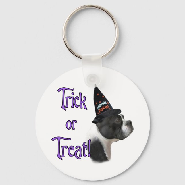 Boston Terrier Trick Keychain (Front)