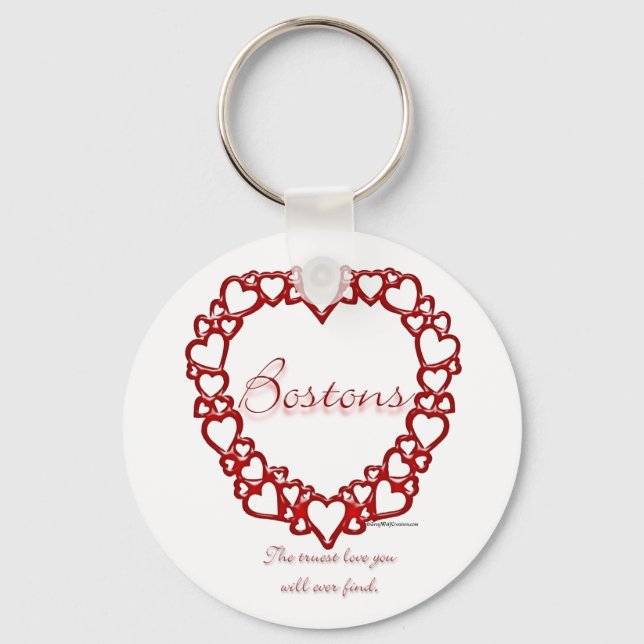 Boston Terrier True Love - Keychain (Front)