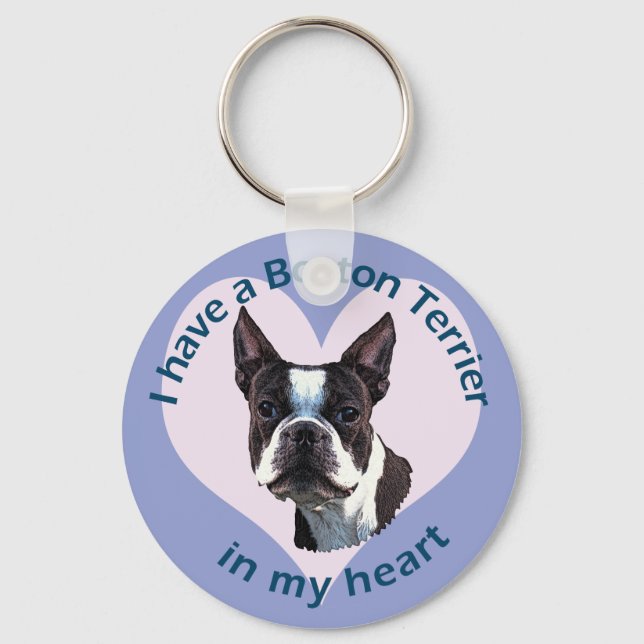Boston Terrier v3 Keychain (Front)