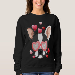 Boston Terrier Valentines Day  Heart Dog Sweatshirt