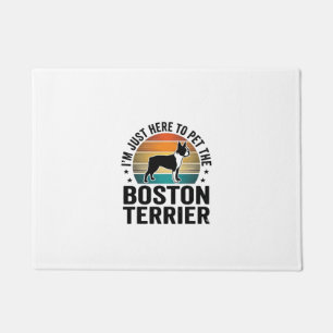 Boston Terrier Vintage Pet Lover Shirt Design_1 Doormat