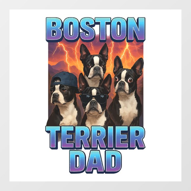 Boston Terrier Window Cling (Sheet)
