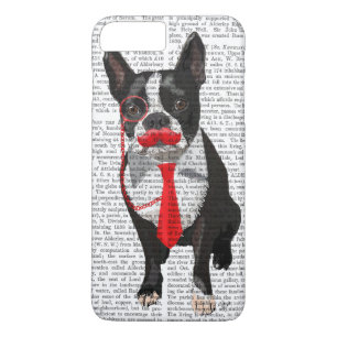 Boston Terrier With Red Tie and Moustache 2 iPhone 8 Plus/7 Plus Case