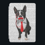 Boston Terrier With Red Tie and Moustache 2 iPad Mini Cover<br><div class="desc">Pets</div>