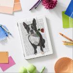 Boston Terrier with Rose in Mouth iPad Pro Cover<br><div class="desc">Boston Terrier with Rose in Mouth by Fabfunky. Cute Boston Terrier holding a rose in its mouth. | 190339D</div>