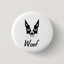 Boston Terrier Woof Button