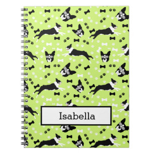 Boston Terriers Funny Dog Custom Notebook