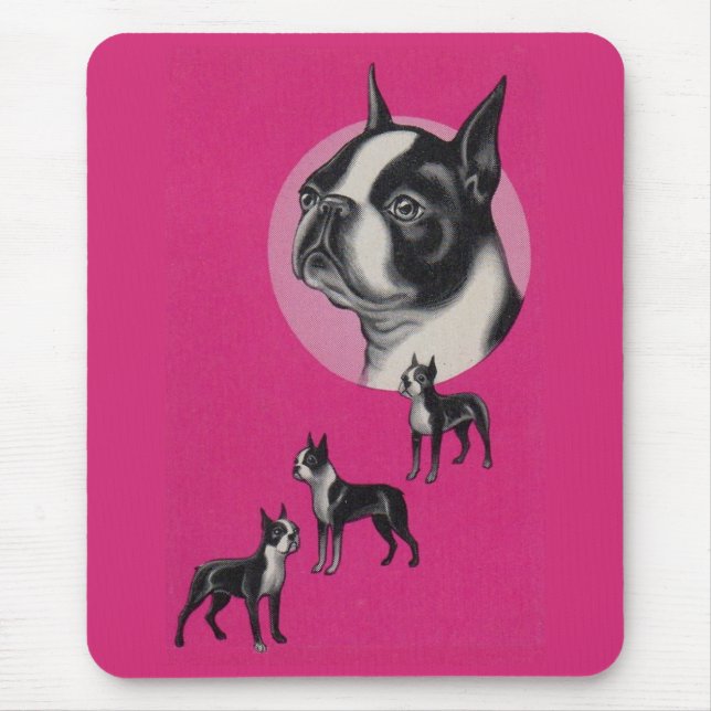 Boston terriers mouse pad (Front)
