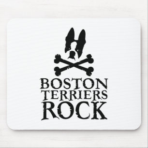 Boston Terriers Rock Mouse Pad
