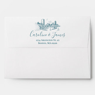 Boston Toile (Anniversary Ed.) Blue/White Envelope