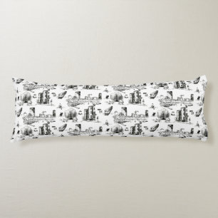 Boston Toile Body Pillow