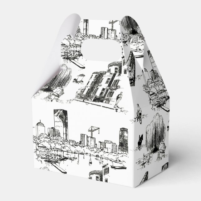 Boston Toile Favor Box (Front Side)