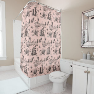 Boston Toile Pink and Black