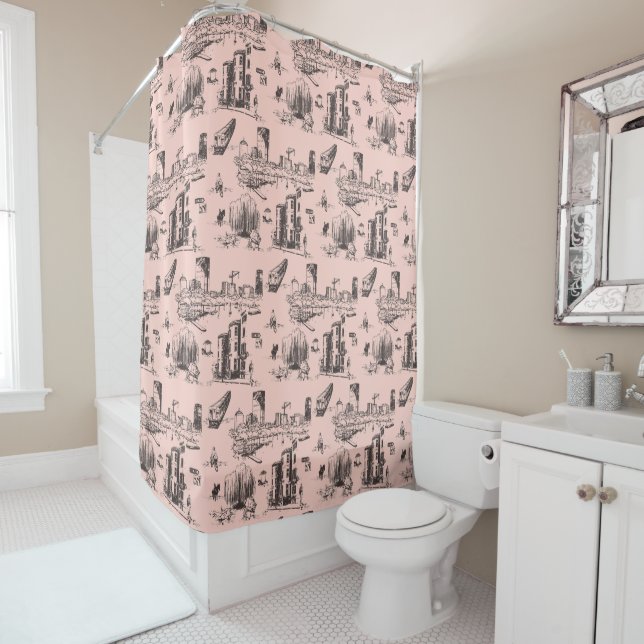 Boston Toile Pink and Black (In Situ)
