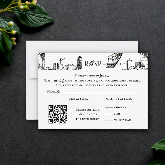 Boston Toile RSVP Card (Creator Uploaded)