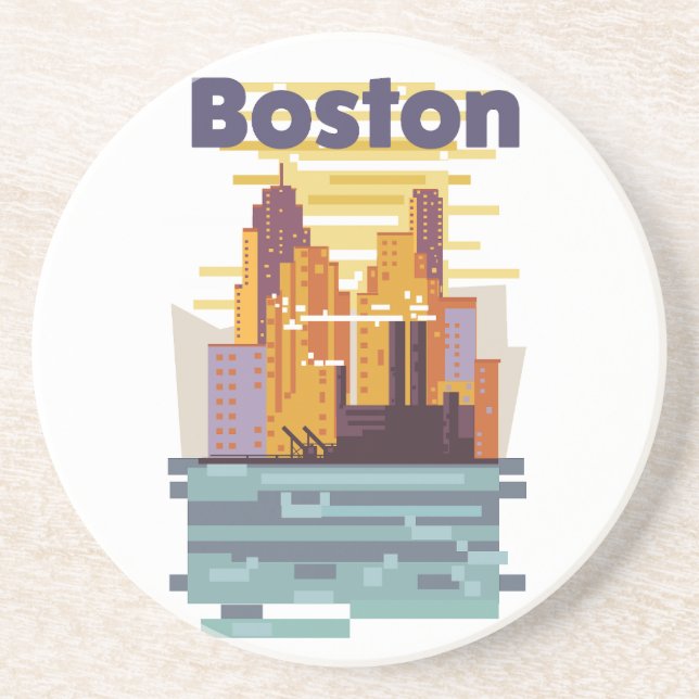 Boston Travel poster Coaster (Front)