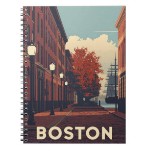 Boston Travel Poster Notebook
