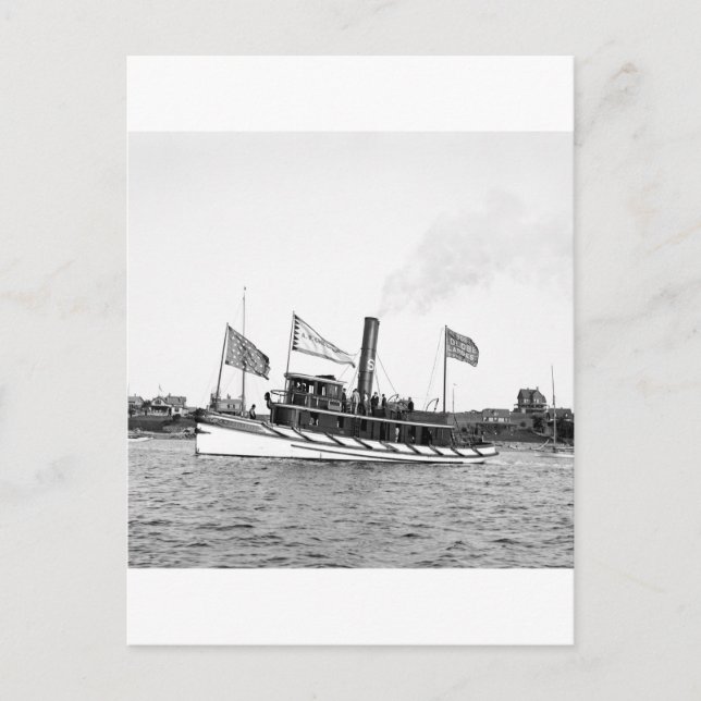 Boston Tugboat: late 1800s Postcard (Front)