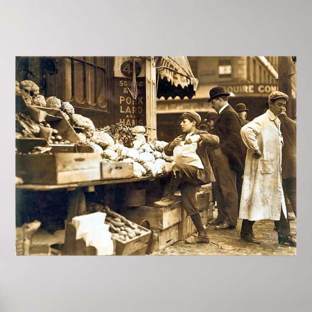 Boston Vegetable Sellers - Early 1900s Poster (Front)
