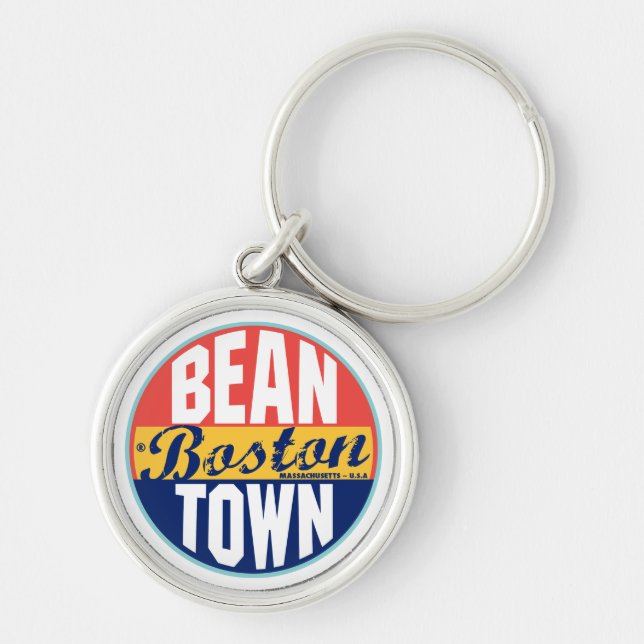 Boston Vintage Label Keychain (Front)