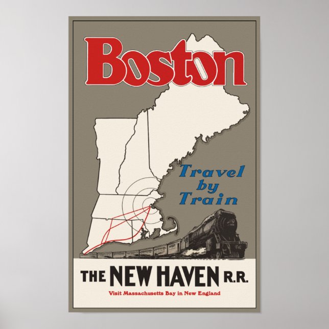 Boston Vintage Travel Poster (Front)