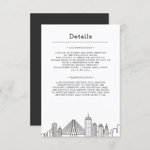 Boston Wedding   Guest Details Invitation