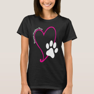 BostonHuahua Mom Heart and Print T-Shirt