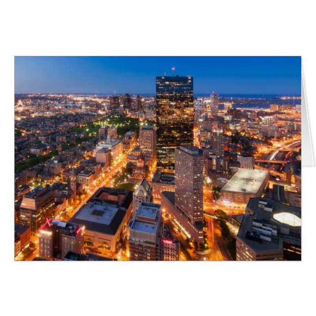 Boston's skyline at dusk (Front Horizontal)