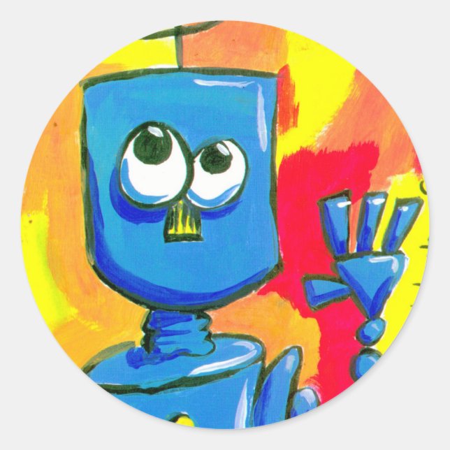 bot001.07 classic round sticker (Front)