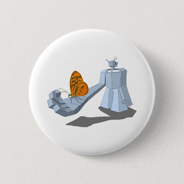 Bot-terfly 2 Inch Round Button (Front)