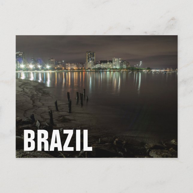 Botafogo Bay Night Postcard (Front)