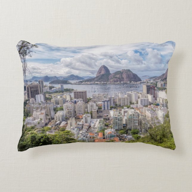Botafogo With Sugar Loaf Decorative Pillow (Front)