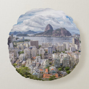 Botafogo With Sugar Loaf Round Pillow