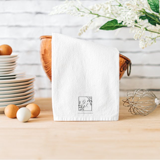 Botanic Crest | Timeless Monogram Tea Towel (Creator Uploaded)
