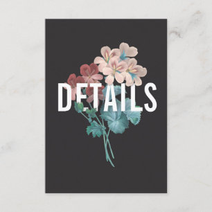 Botanic Embrace Wedding Details Card