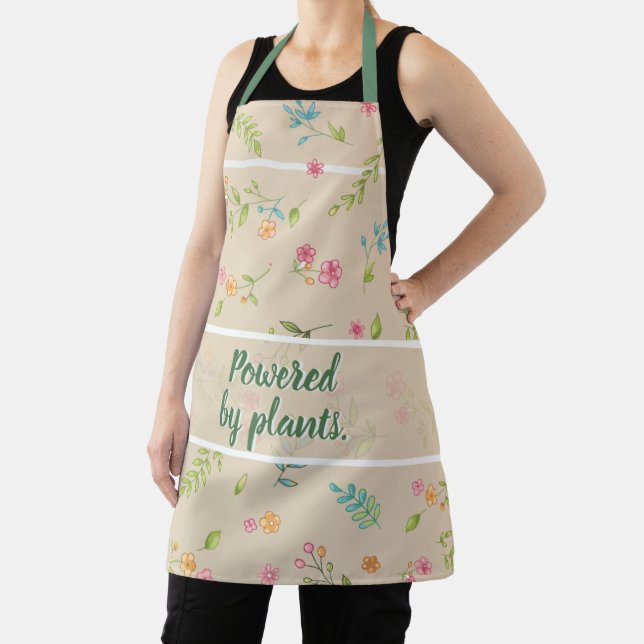  Botanic Flower Garden & Kitchen Apron with Quote (Insitu)